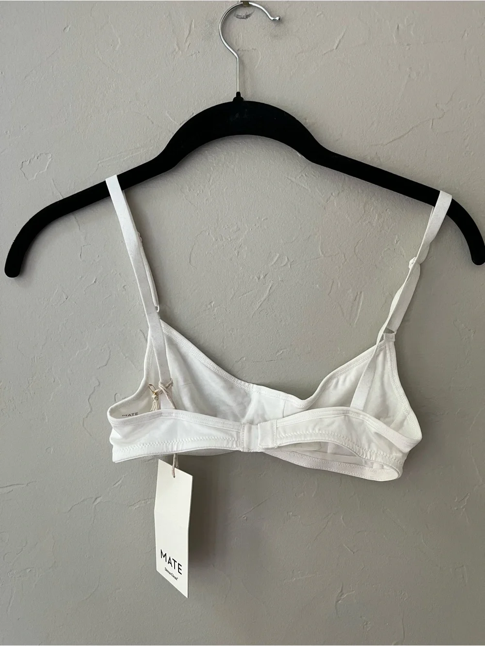 MATE THE LABEL TENCEL COMFORT WIRELESS BRALETTE IN TRUE WHITE XS M L - Picture 2 of 4